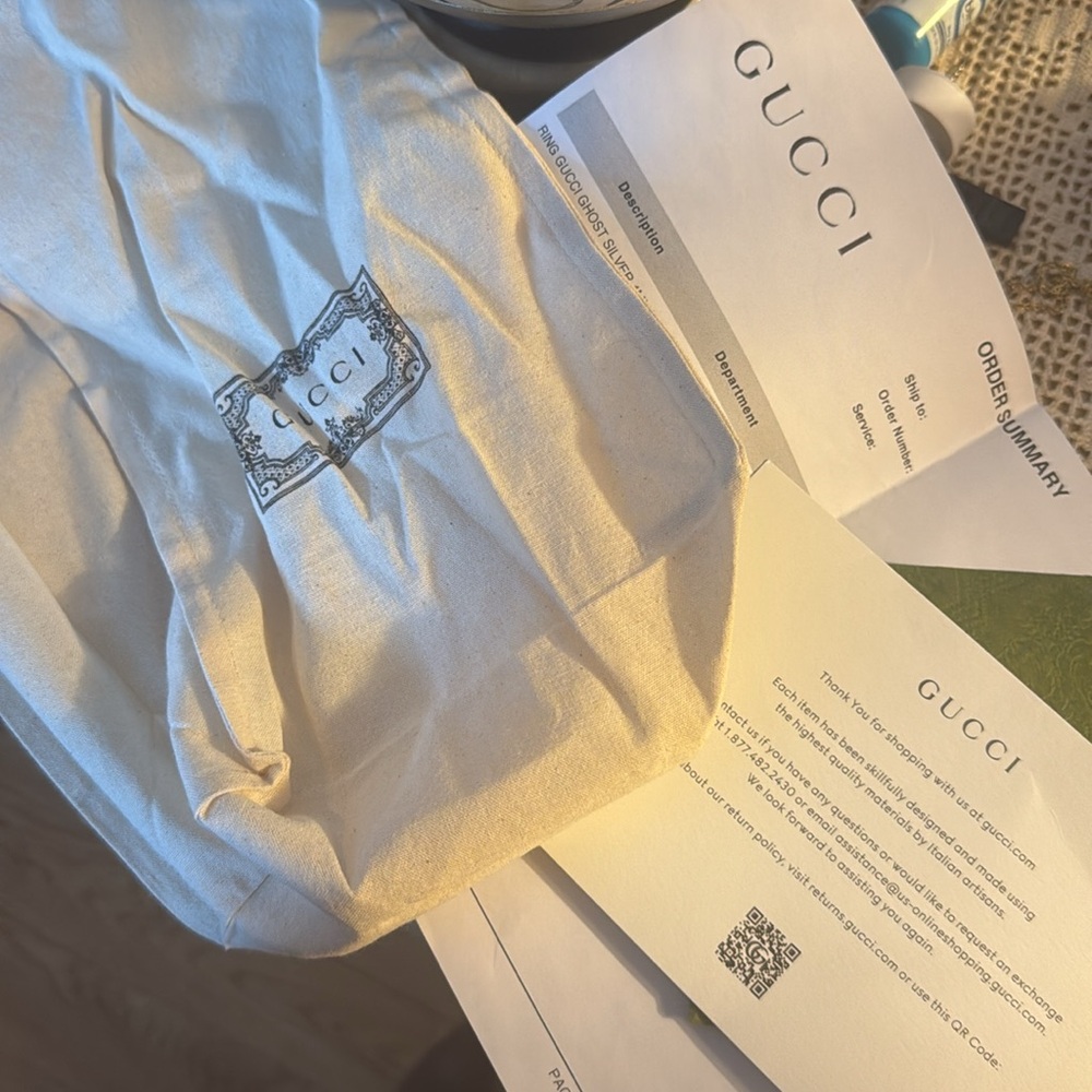 Authentic Gucci 4mm Silver Ghost Ring - image 4